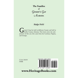 The Families of Genery's Gap, Alabama back cover