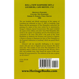 Roll of New Hampshire Men at Louisburg, Cape Breton, 1745 back cover