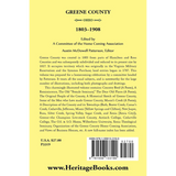 Greene County, Ohio, 1803-1908 back cover
