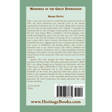 Memories of the Great Depression back cover