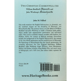 Two Christian Commonwealths: William Bradford's Plymouth and John Winthrop's Massachusetts back cover