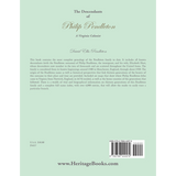 The Descendants of Philip Pendleton, A Virginia Colonist back cover