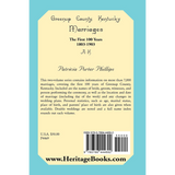 Greenup County, Kentucky Marriages, The First 100 Years, 1803-1903, A-K back cover