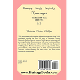 Greenup County, Kentucky Marriages, The First 100 Years, 1803-1903, L-Z back cover