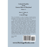 Colonial Families of the Eastern Shore of Maryland, Volume 11 back cover
