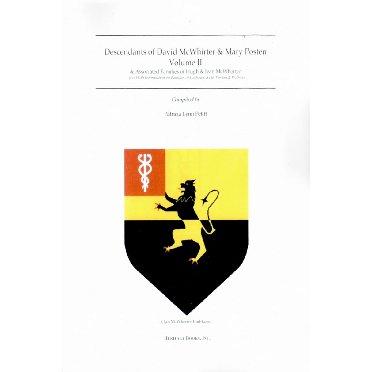Descendants of David McWhirter and Mary Posten, Volume 2 [paper]