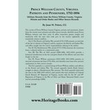 Prince William County, Virginia Patriots and Pensioners, 1752-1856 back cover