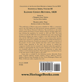 Collections of the Illinois State Historical Library, Volume XXVI: Statistical Series, Volume III, Illinois Census Returns, 1820 back cover