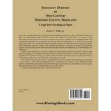 Insolvent Debtors in 19th Century Harford County, Maryland: A Legal and Genealogical Digest back cover
