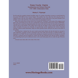 Essex County, Virginia Guardianship and Orphans Records, 1707-1888, A Descriptive Index back cover