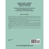 Essex County, Virginia Newspaper Notices, Volume 2: 1736-1952 back cover
