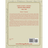 Essex County, Virginia Death Records, 1856-1896 back cover