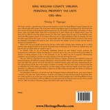 King William County, Virginia Personal Property Tax Lists, 1782–1804 back cover