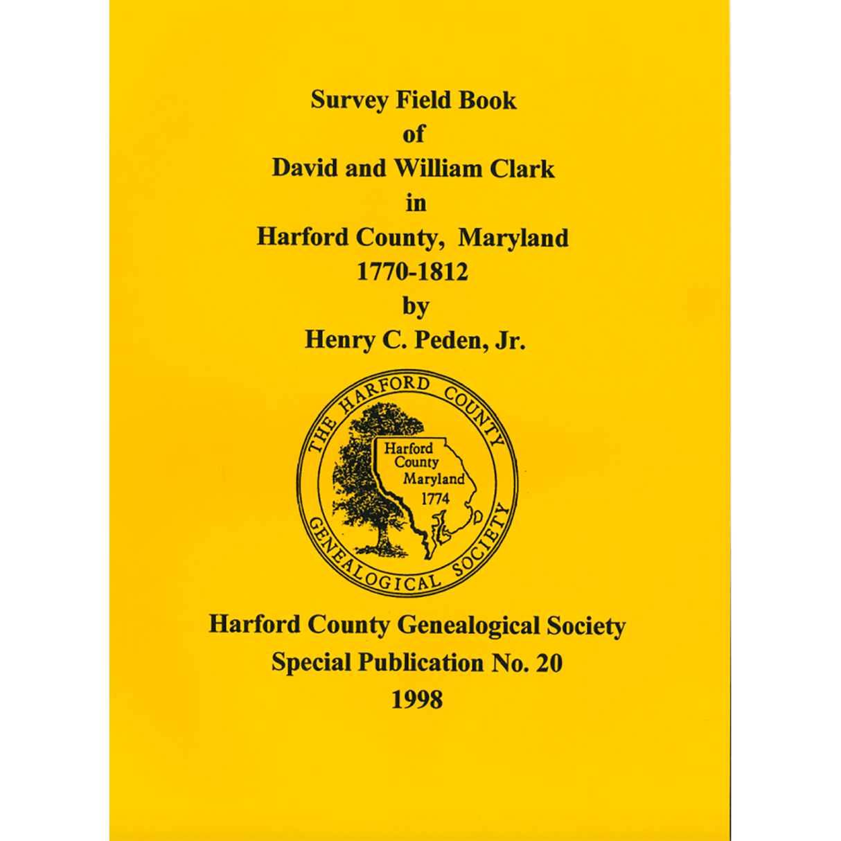 Survey Field Book of David and William Clark in Harford County, Maryland, 1770-1812