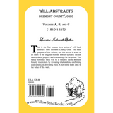 Will Abstracts, Belmont County, Ohio, Volumes A, B, and C (1810-1827) back cover