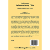 Deed Abstracts, Belmont County, Ohio, Volumes H and J (1820-1824) back cover