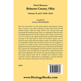 Deed Abstracts, Belmont County, Ohio, Volumes H and J (1820-1824) back cover