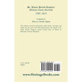 St. James Parish [Baltimore County, Maryland] Registers, 1787-1815 back cover