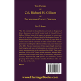 The Papers of Col. Richard H. Gilliam of Buckingham County, Virginia back cover
