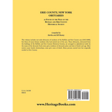 Erie County, New York, Obituaries as Found in the Files of the Buffalo and Erie County Historical Society back cover