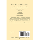 Linen Threads and Broom Twines: Volume 2, The Directory back cover