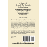 A History of Seventh Day Baptists in West Virginia back cover