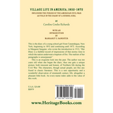 Village Life in America back cover