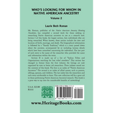 Who's Looking for Whom in Native American Ancestry, Volume 2 back cover