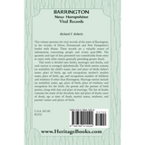 Barrington, New Hampshire, Vital Records back cover