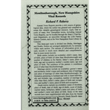 Moultonborough, New Hampshire Vital Records back cover