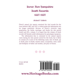 Dover, New Hampshire, Death Records, 1887-1937 back cover