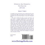 Gilmanton, New Hampshire, Vital Records, 1887-2001 back cover