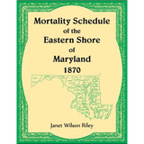 Mortality Schedule of the Eastern Shore of Maryland 1870