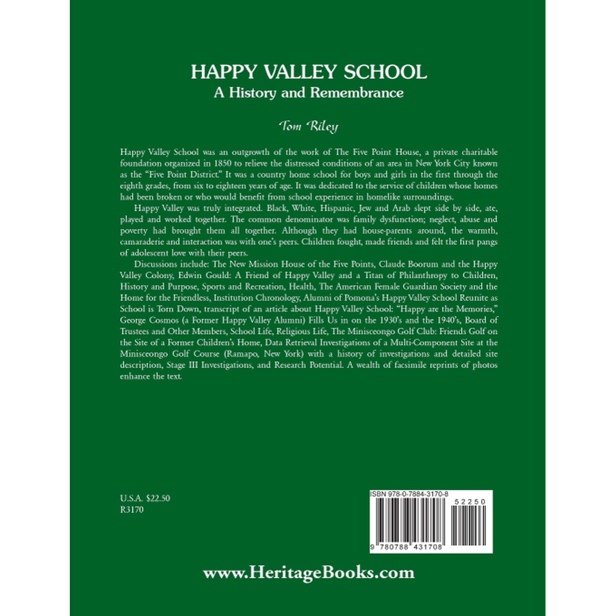 back cover of Happy Valley School: A History and Remembrance