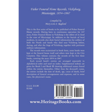 Fisher Funeral Home Records, Vicksburg, Mississippi 1854-1867 back cover