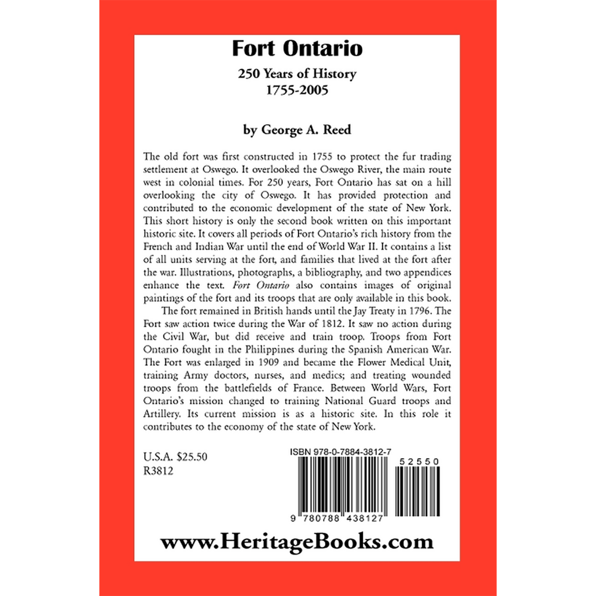 Fort Ontario: 250 Years of History, 1755-2005 back cover