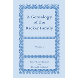 A Genealogy of the Ricker Family volume 1