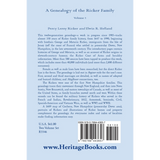 A Genealogy of the Ricker Family volume 2 back cover