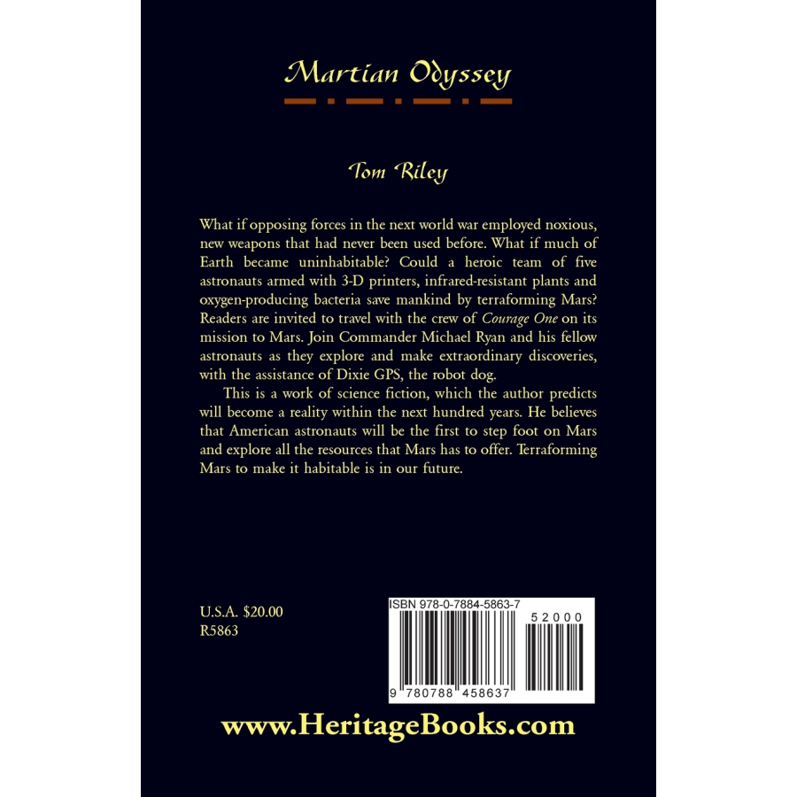 Martian Odyssey back cover