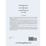 Membership Records of Seventh Day Baptists of Central New York State, 1797-1940s back cover