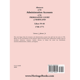 Abstracts of the Administration Accounts of the Prerogative Court of Maryland, 1768-1771, Libers 59-66 back cover