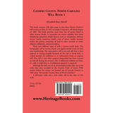 Catawba County, North Carolina, Will Book 1 back cover