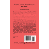 Catawba County, North Carolina, Will Book 1 back cover