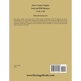 Essex County, Virginia Will Book Abstracts 1745-1748 back cover