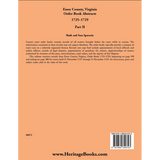 Essex County, Virginia Order Book Abstracts 1727-1729, Part II back cover