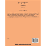 Essex County, Virginia Order Book Abstracts 1727-1729, Part II back cover