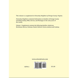 A Supplement to Pamunkey Neighbors of Orange County, Virginia: Volume 1 back cover