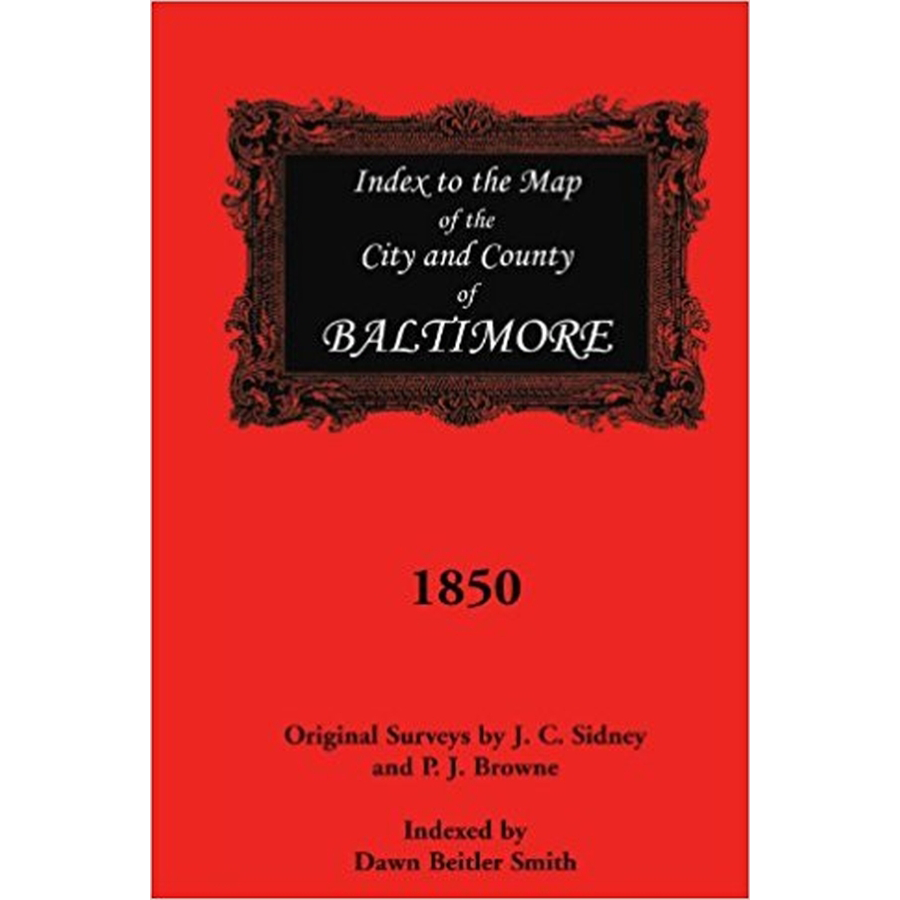 Index to the 1850 Map of Baltimore City and County