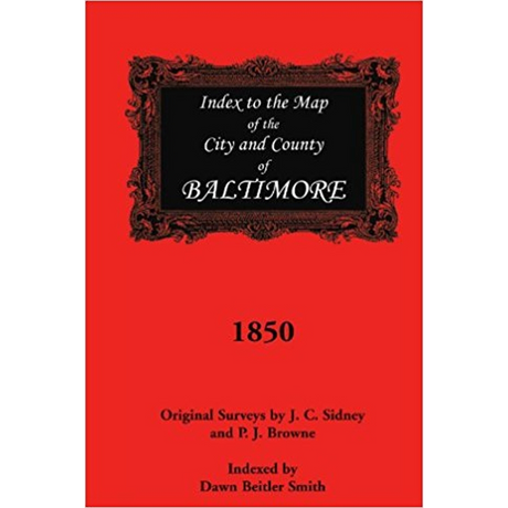 Index to the 1850 Map of Baltimore City and County