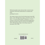 King George County, Virginia Will Book Abstracts, 1752-1780 back cover